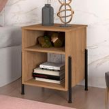 Mesa De Cabeceira Industrial Preto Snow