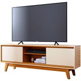 Rack Bancada Mundi 2 Portas Para Tv De 75" Polegadas Cinamomo/off White