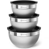 Jogo Potes Bowls Electrolux Inox 3 Pc Com Tampa