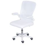 Cadeira Escritório Giratória Nr-17 Diretor Bogotá Or Design Tela Mesh Branca Base Rodízio Nylon Branco