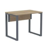 Mesa Escritório P25 Tub Pandin 90 Cm (larg) Tampo Mdp Noce Naturalle Pé Aço Tubular Grafito