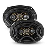Par Alto Falantes Automotivo Bravox 170 Rms 6x9 Dourado