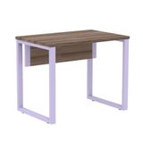 Mesa Escritório P25 Tub Pandin 90 Cm Largura Tampo Mdp Walnut Pé Aço Tubular Lilás