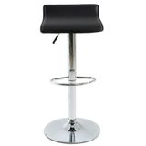 Kit 4 Banquetas Giratória Belo Horizonte Wave Rivatti Assento Estofado Em Pvc Preto Base Aço Cromado