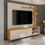 Home Estante Rack Napoli Para Tv Até 70 Polegadas Tauari/off White Fosco