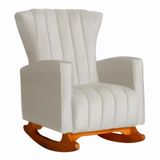 Poltrona De Amamentação De Balanço Estofado Emilly Suede