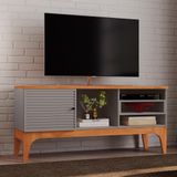 Rack Bancada Veneza Para Tv Até 60 Polegadas Fendi Metalic/cinamomo