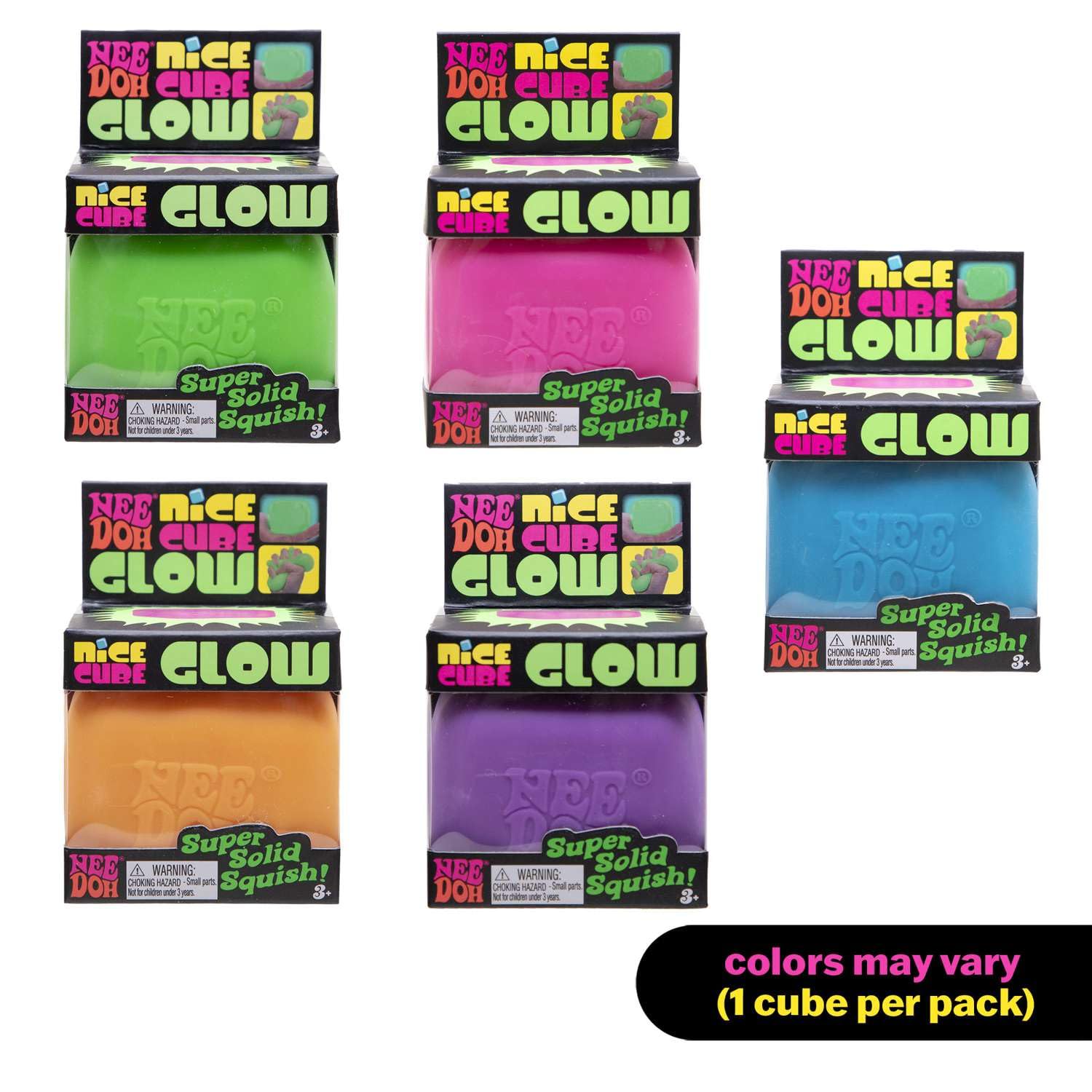 Brinquedo Sensorial Schylling Needoh Nice Cube Glow Super Solid