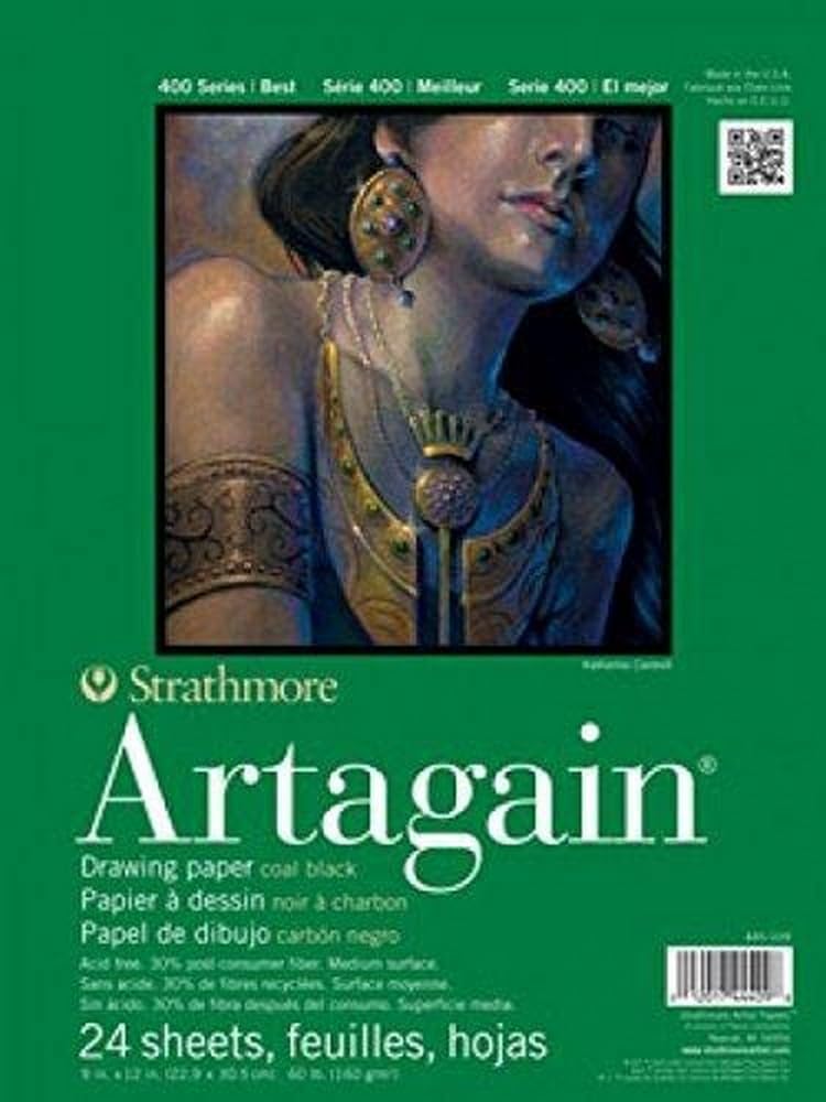 Papel Artístico Strathmore Série 400 Artagain 6 X 9 Polegadas 160 G/m2 24 Folhas