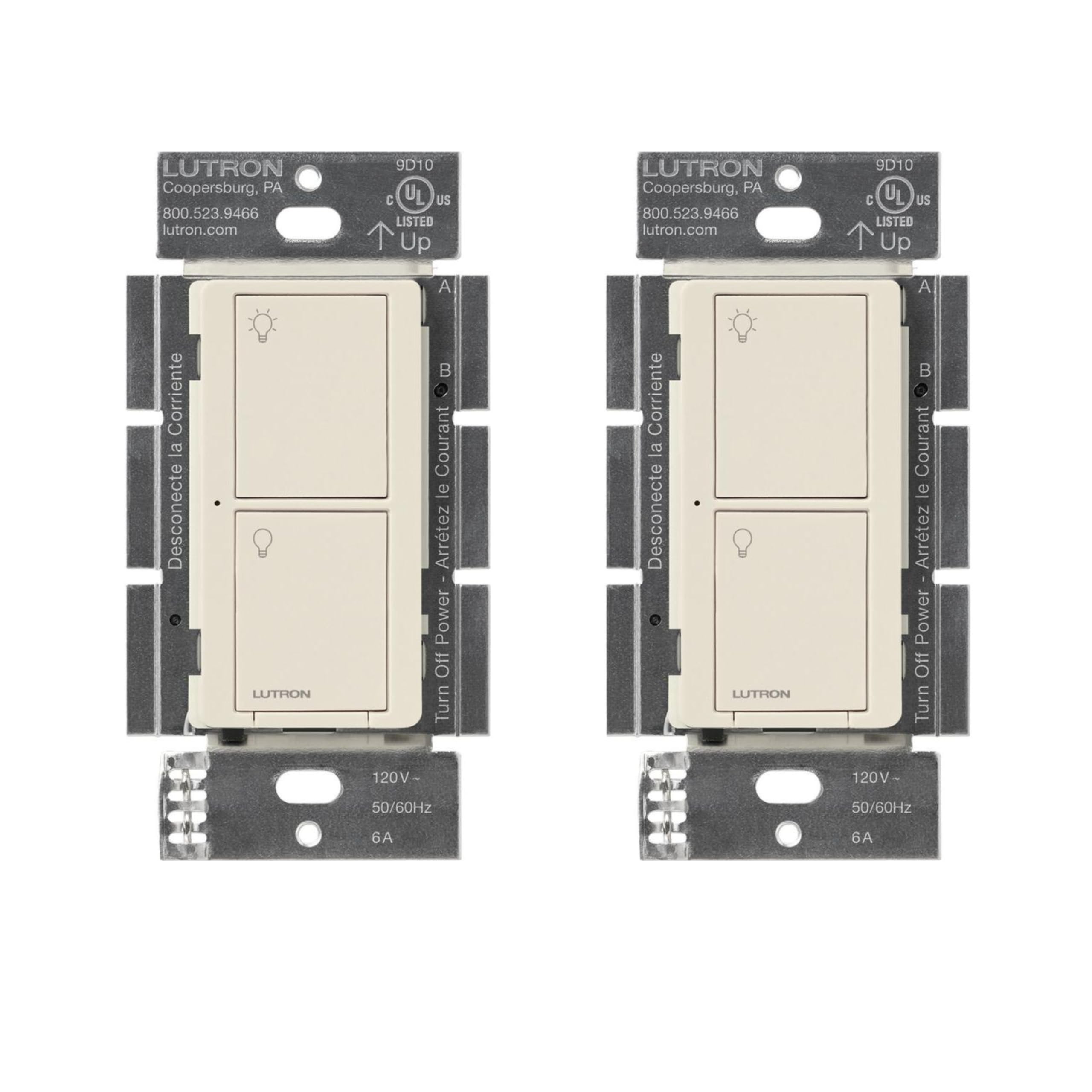 Smart Switch Lutron Caseta Original 6a Para Luzes Led, Pacote Com 2