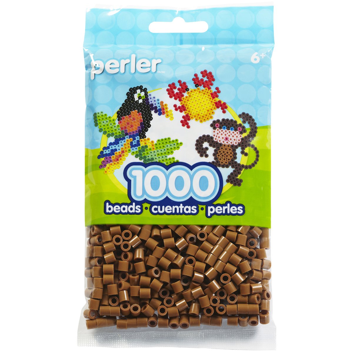 Beads Perler 1.000/pacote De Marrom Claro Para Crianças De 6 Anos Ou Mais
