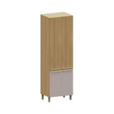 Paneleiro Duplo 70cm 4 Pts Elegance Luciane Móveis Freijó/freijó Brasil/cinammon