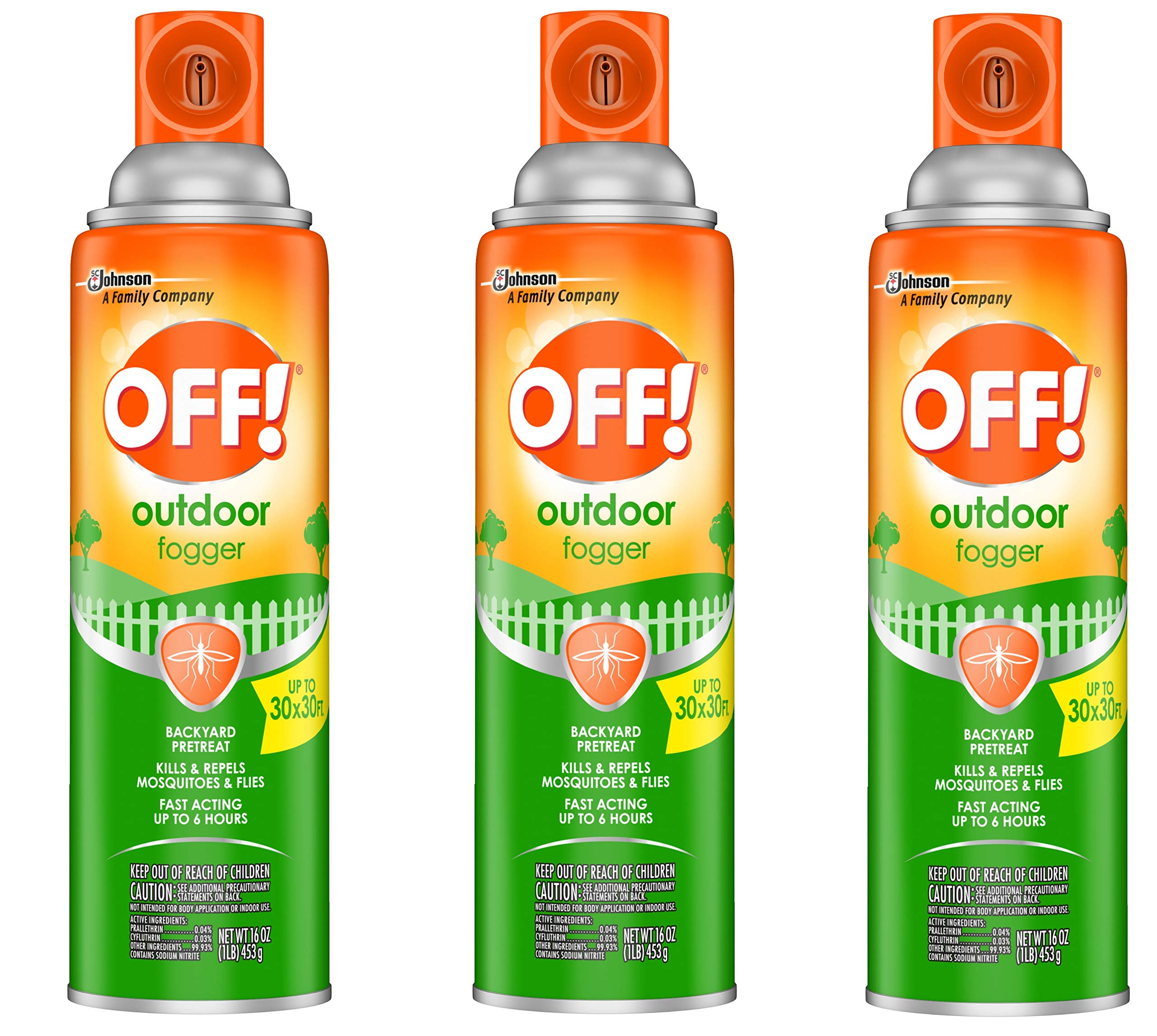Outdoor Insect Fogger Off! Quintal De Madeira 480 Ml - Pacote Com 3