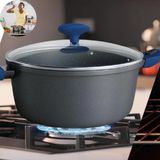 Panelas Revestidas Em Cerâmica Cor Azul Perfeitas Amigo