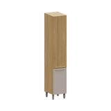 Paneleiro Simples 40cm 2 Pts Elegance Luciane Móveis Freijó/freijó Brasil/cinammon