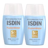 Kit 2 Protetor Solar Facial Isdin Fusion Water Oil Control Fps 60 Com 30ml