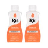 Corante Líquido Rit Dye Multiuso, 240 Ml De Tangerina, Pacote Com 2 Unidades