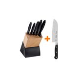 KIT - Faqueiro Plenus 6 Peças + 1 Faca Profissional Century Santoku 7 Pol - Tramontina