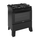 Fogão De Piso 5 Bocas Itatiaia Electra Glass Plus - Acendimento Automático, Preto, Bivolt