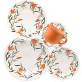 Jogo De Jantar Oxford Ramys Em Ceramica Estampada 20 Pc
