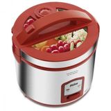Panela De Arroz Philco Inox 400w Ellegance Inox Faz 5 Xicaras Vermelho 220v