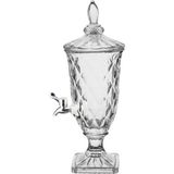 Suqueira De Cristal 3 Litros Com Dispenser De Vidro Ideal Para Bebidas, Água, Casamento, Festas E Eventos.