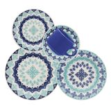 Jogo De Jantar Oxford 20pc Ocean Em Ceramica Estampada Alto Brilho