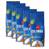 Café Delta Colombia Em Grãos Kit 5 Pacotes De 500g