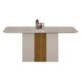 Mesa De Jantar Doha 160x80 Off White Freijó Decor Off - Leifer Móveis