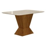 Mesa De Jantar Larissa 120x80 Freijó Off White - Leifer Móveis