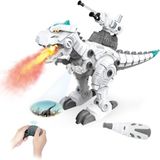 Dinossauro Controle Remoto Robo Projetor Com Míssil, Monta E Desmonta, Dragão Com Névoa De Fumaça Interativo