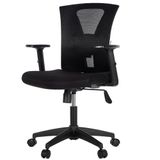 Cadeira Escritório Giratória Nr-17 Diretor Blm0283 Blume Tela Mesh Preta Base Rodizio Nylon Preto