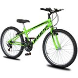 Bicicleta Aro 24 Dropp Sport Infantil Adulto18 Vel Marchas Freio V-brake - Verde E Preto