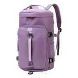 Bolsa Mala Viagem Esportiva Fitness Academia Vira Mochila Unissex Lilas