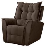 Poltrona Reclinavel Do Papai Para Sala King Tecido Veludo Chocolate
