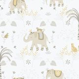 Papel De Parede Enzo Elefante Bege 285-3