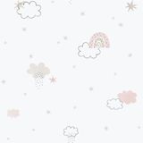 Papel De Parede Enzo Arco-íris Rosa 288-1