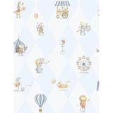 Papel De Parede Enzo Circo Azul 282-2