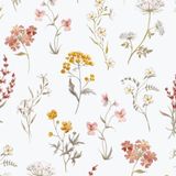 Papel De Parede Hana Floral Vermelho 1901-3