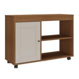 Rack Para Tvs 42&#39; Com 4 Rodízios Guaraci Cinamomo Off White