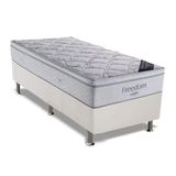 Cama Box Solteiro: Colchão Molas Superpocket Ensacadas Ortobom Freedom + Base Crc Courano White (88x188)