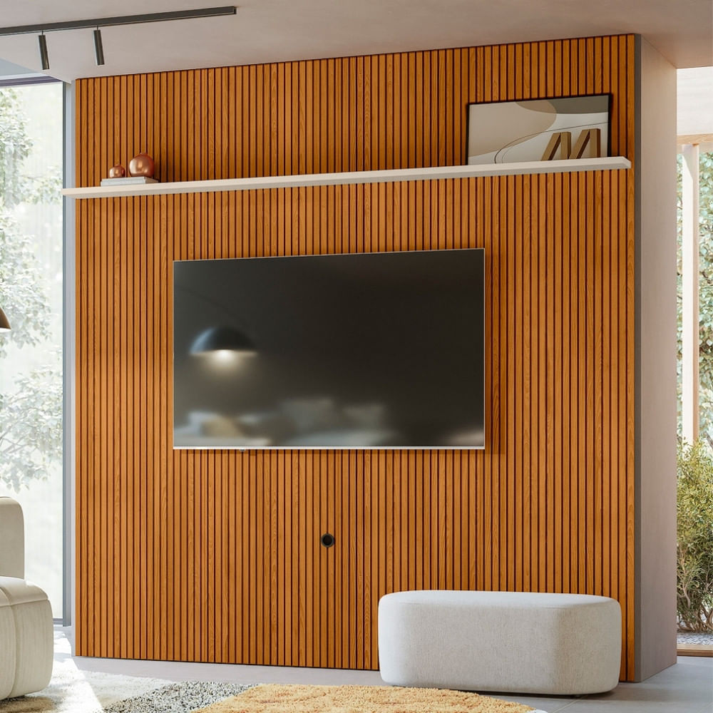 Painel Frisado Para Tv Até 75 Polegadas New Guaporé Madetec