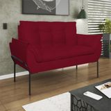 Namoradeira 2 Lugares Reforçada 2 Lugares Preto Balaqui Vermelho