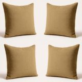 Kit 4 Almofadas Suede Decorativa 42cm Sala Quarto Escritório Capuccino