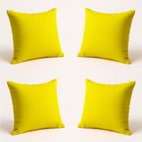 Kit 4 Almofadas Suede Decorativa 42cm Sala Quarto Escritório Amarelo