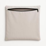 Almofada Capa 42cm Suede Macia Decorativa Sala E Escritório Bege
