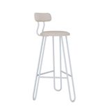 Banqueta Alta Ginger Com Encosto Areia Light City