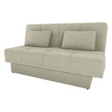 Sofá Cama 3 Lugares 200cm Com Almofadas Sany Boucle Bege Matrix Boucle Bege