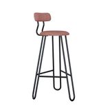 Banqueta Alta Ginger Com Encosto Tulipa Rosê City