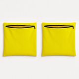 Kit 2 Capas De Almofadas 42cm Suede Sala Ou Quarto Balaqui Amarelo